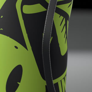 VOLT knee sleeves, Original (lime print), close-up of the double-stitched seam #Original