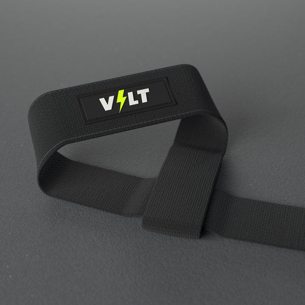 VOLT lifting straps, Original (lime bolt), close-up of the single loop #Original