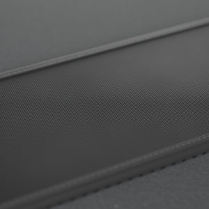 VOLT NovaBelt 4" weightlifting belt, BlackEdition (black VOLT logo on black), close-up of the belt body #NovaBeltBlackEdition