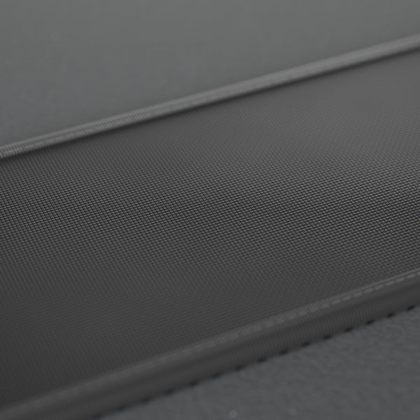 VOLT NovaBelt 4" weightlifting belt, Pink (pink VOLT logo on black), close-up of the belt body #NovaBeltPink
