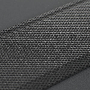 VOLT NovaBelt 4" weightlifting belt, Pink (pink VOLT logo on black), close-up of the mesh lining #NovaBeltPink