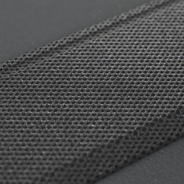 VOLT NovaBelt 4" weightlifting belt, Pink (pink VOLT logo on black), close-up of the mesh lining #NovaBeltPink